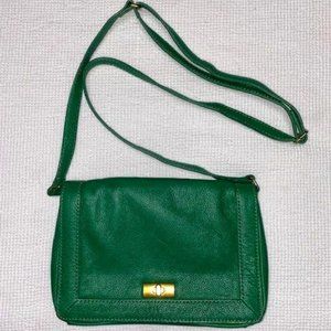 J.Crew Emerald Green Leather Crossbody bag